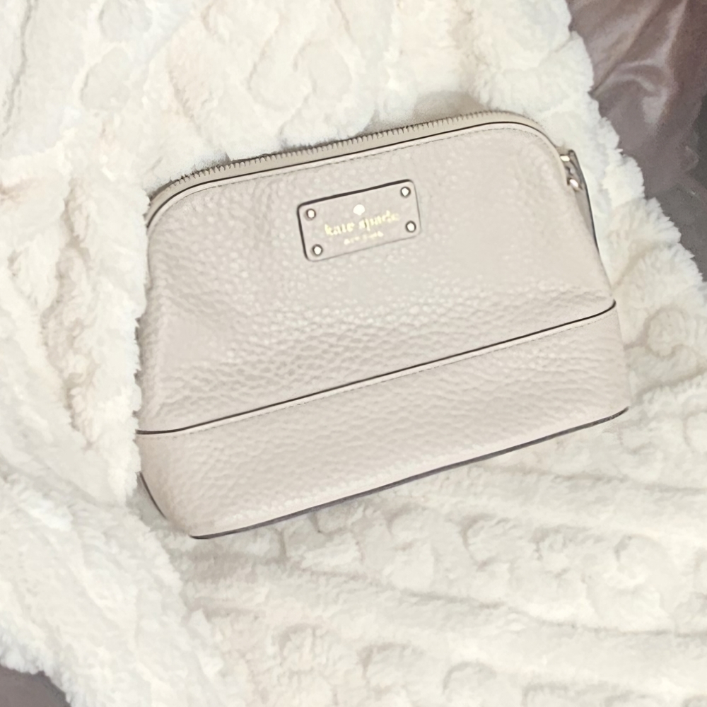 Kate Spade Pebbled Leather Light Pale Pinkish Lilac Purse No Strap